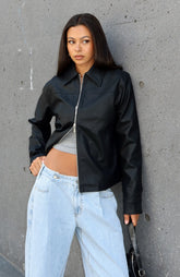 Never Possible PU Jacket Black