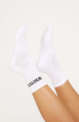 No Convincing Socks 2 Pack White/Choc/Dusty Pink