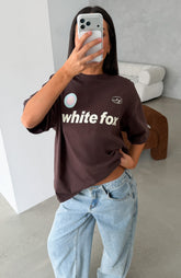 No Matter What Happens Oversized Tee Chocolate