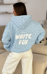 Offstage Printed Oversized Hoodie Blue Ditsy