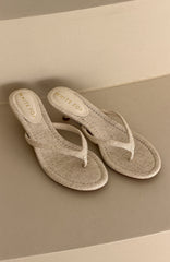 Orion Thong Kitten Mules Oat