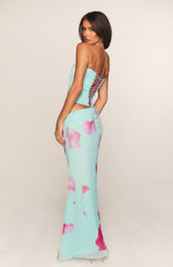 Peach Fizz Strapless Maxi Dress Amalfi Muse