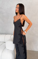 Porcelain Nights Top Black