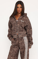 Release 15 Asalia Boxy Zip Front Hoodie Animal Print