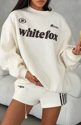 Release 15 Janie Oversized Drop Shoulder Sweater Off White