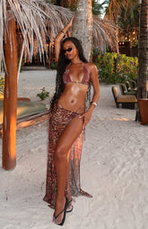 Sandslip Maxi Skirt Spiced Leopard