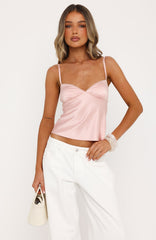 Soft Intentions Satin Top Baby Pink