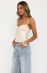 Soft Intentions Satin Top Butter