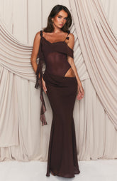 Starlight Affair Maxi Dress Chocolate