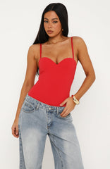 Stuck To You Bodysuit Red
