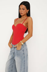 Stuck To You Bodysuit Red