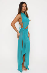 Sunset Club Maxi Dress Ocean Teal