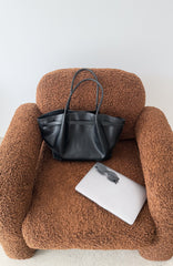 Thomas Shoulder Bag Black Pebble PU