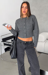 Willow Knit Cardigan Charcoal