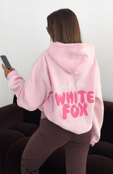 With Love Always Oversized Hoodie Baby Pink