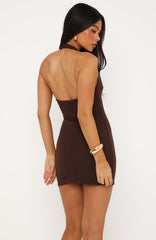 Your Next Move Mini Dress Chocolate