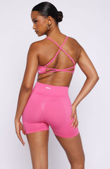 Zoom Seamless Shorts 4" Dragonfruit