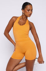 Zoom Seamless Shorts 4" Mango