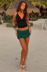Cha Cha Knit Mini Skirt Ocean Teal