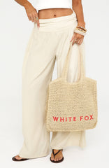 Tyrus Large Top Handle Bag Natural/Coral