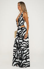 Tropic Isla Maxi Dress Blurred Noir