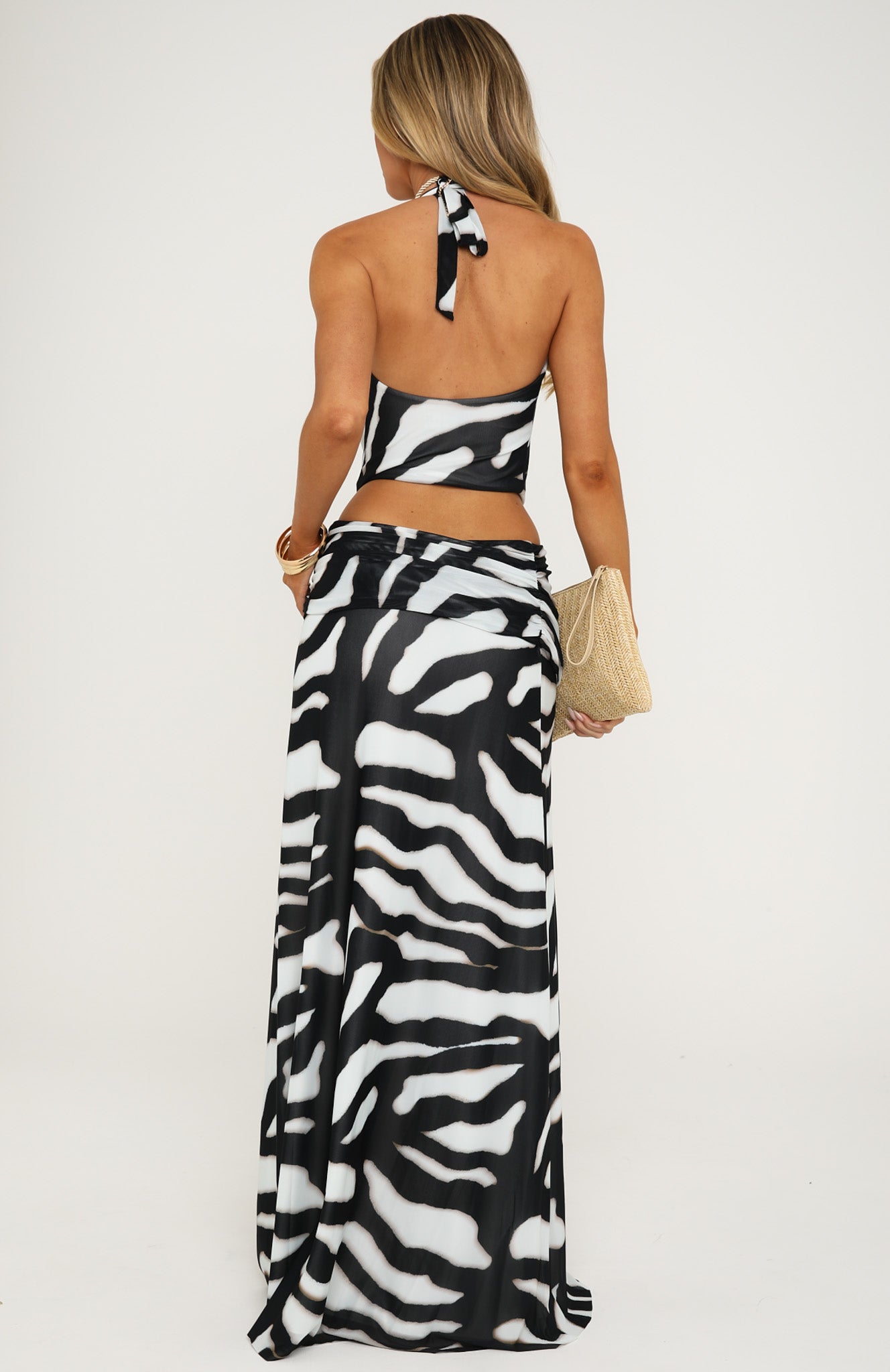 Tropic Isla Maxi Dress Blurred Noir
