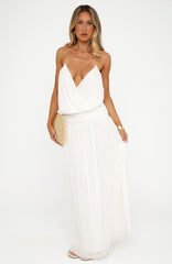 Peachy Keen Maxi Dress White