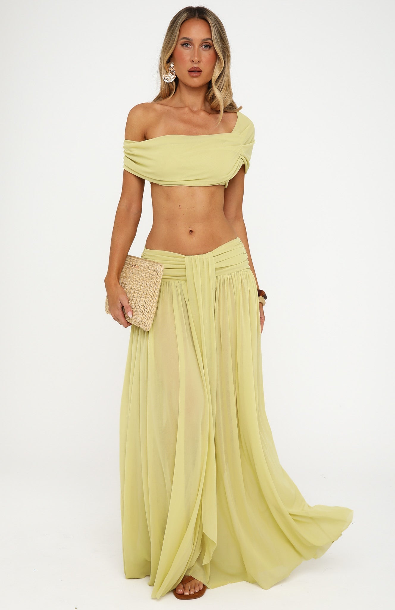 Amore Ease Maxi Skirt Pistachio Mist