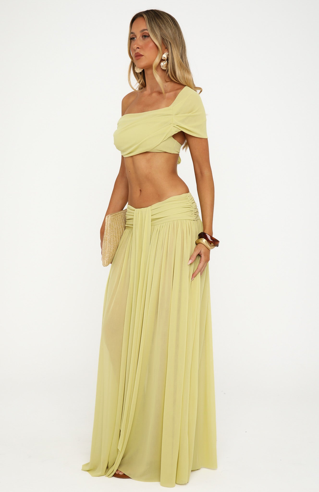 Amore Ease Maxi Skirt Pistachio Mist