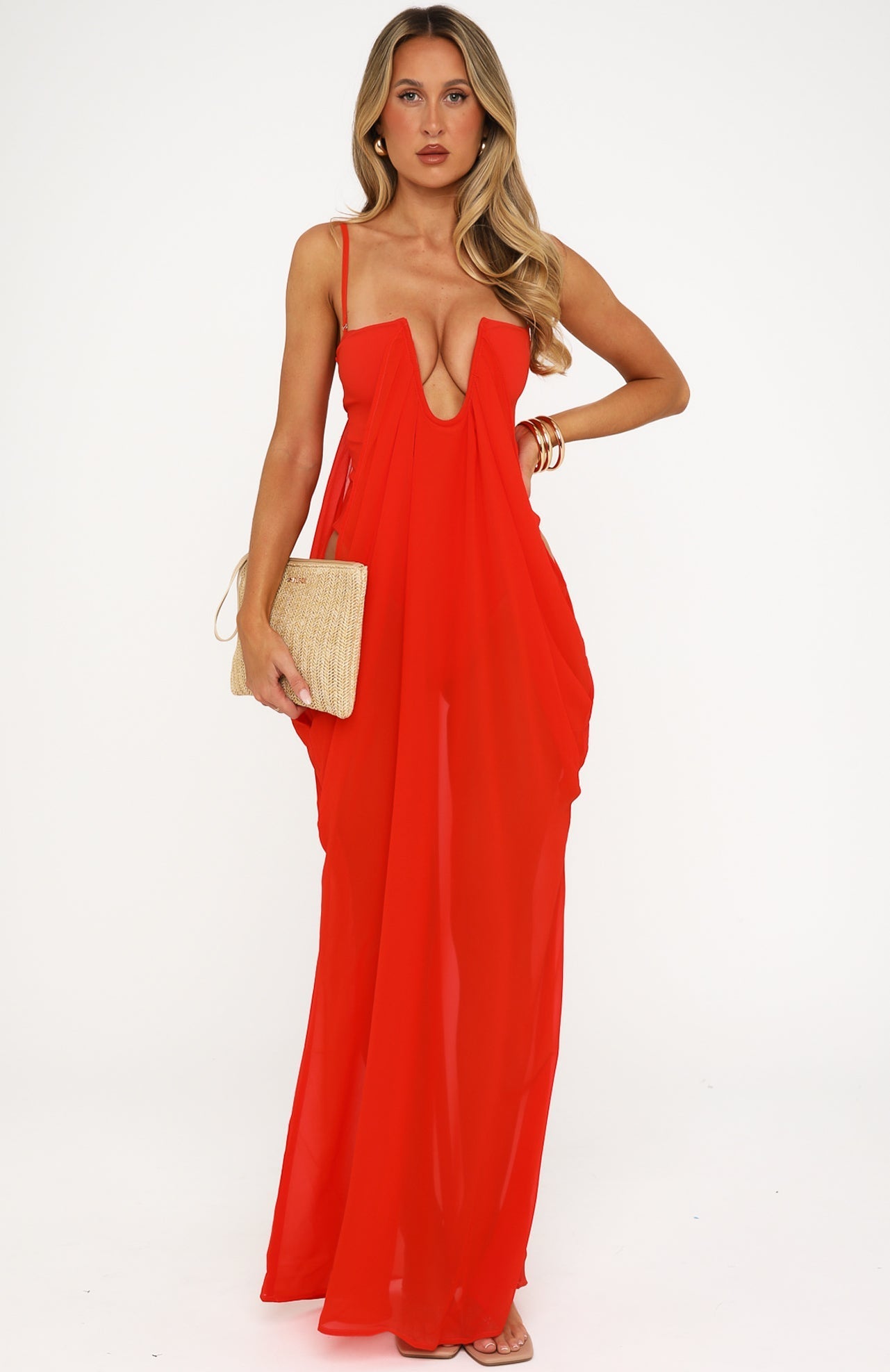 Sol Rio Maxi Dress Flame
