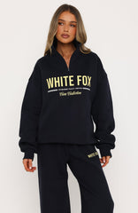 Vibes On Point Quarter Zip Sweater Navy