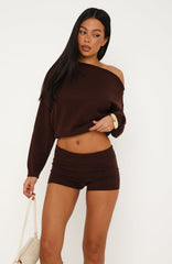 Everything To Everybody Booty Shorts Dark Chocolate