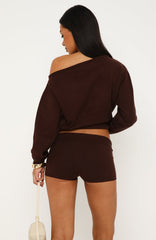 Everything To Everybody Booty Shorts Dark Chocolate