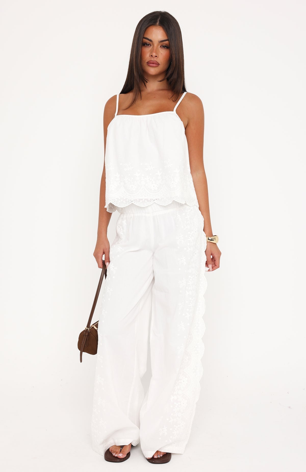 Love Me Or Not Wide Leg Pants White
