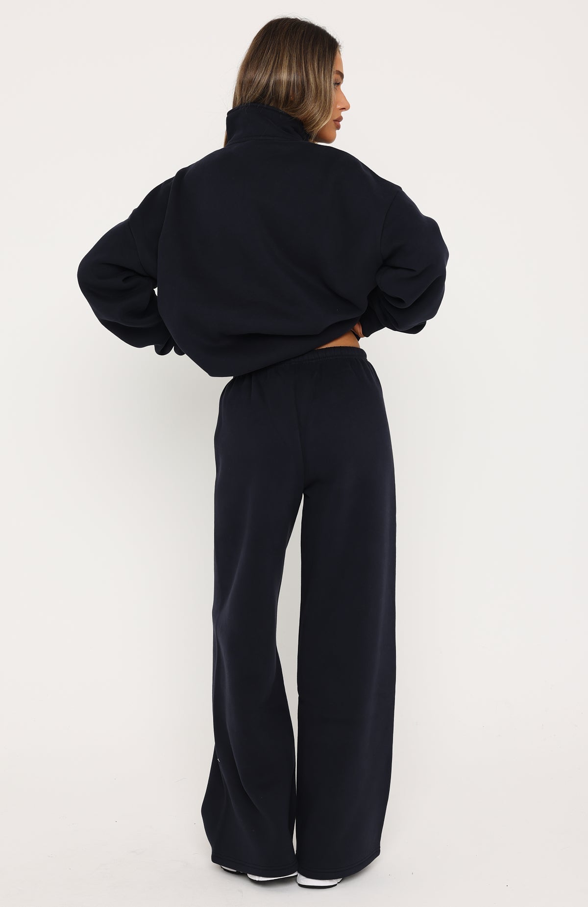 Vibes On Point Wide Leg Sweatpants Navy