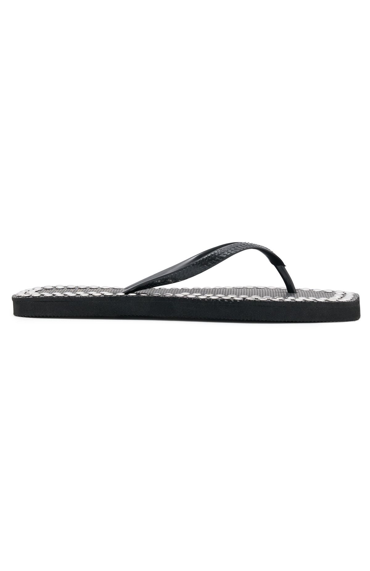 Eyre Studded Thong Sandals Black
