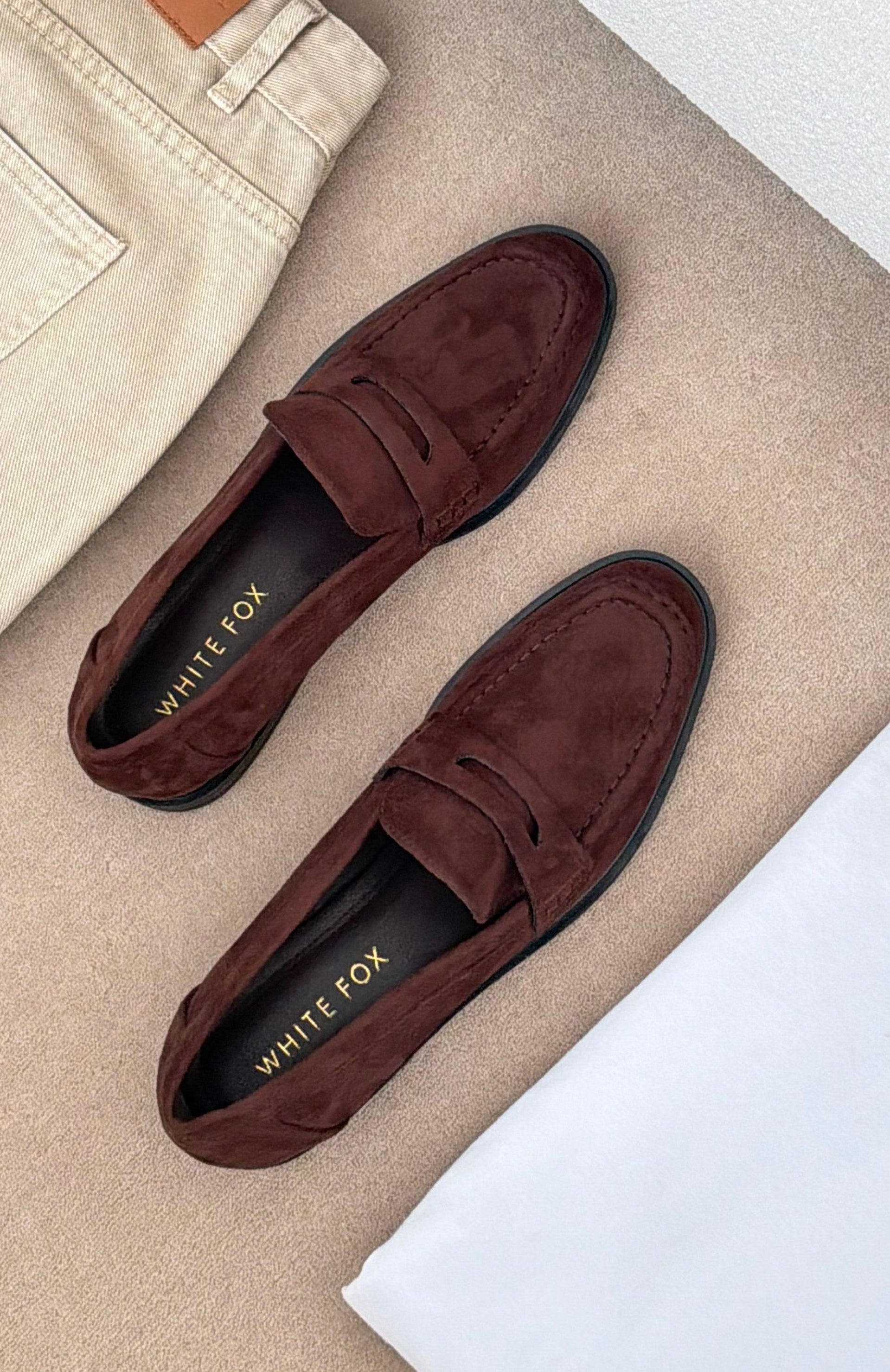 Judson Loafers Chocolate Faux Suede