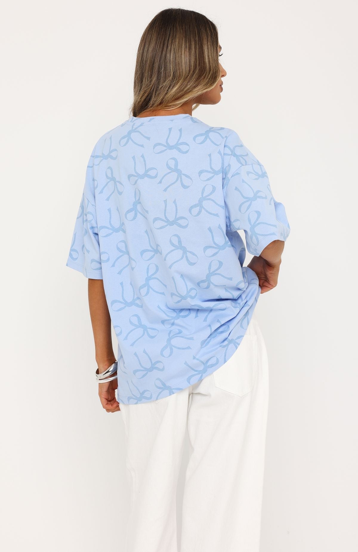 Vol. 1 Oversized Tee Blue Bow