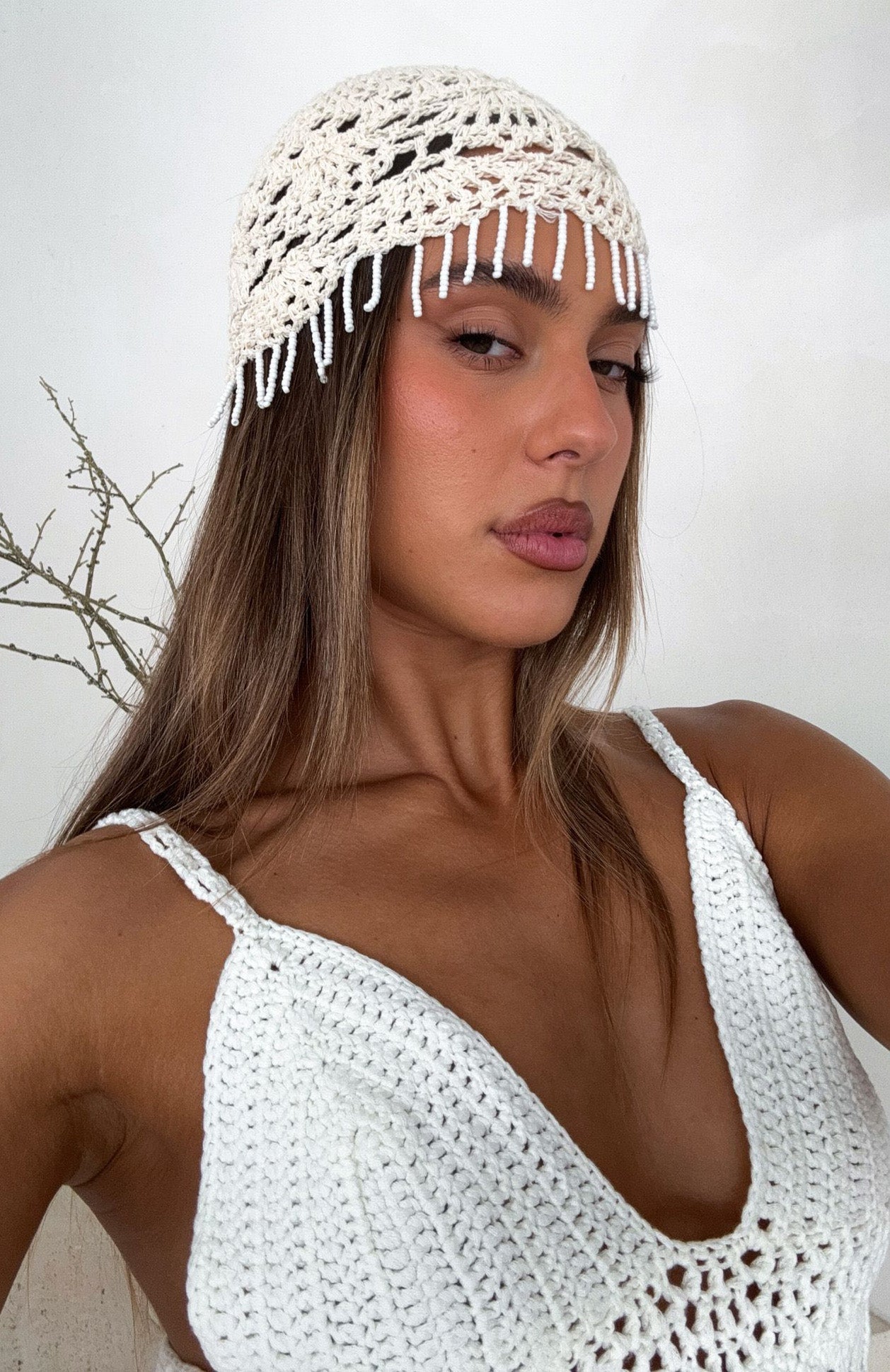 Maja Crochet Hat Cream