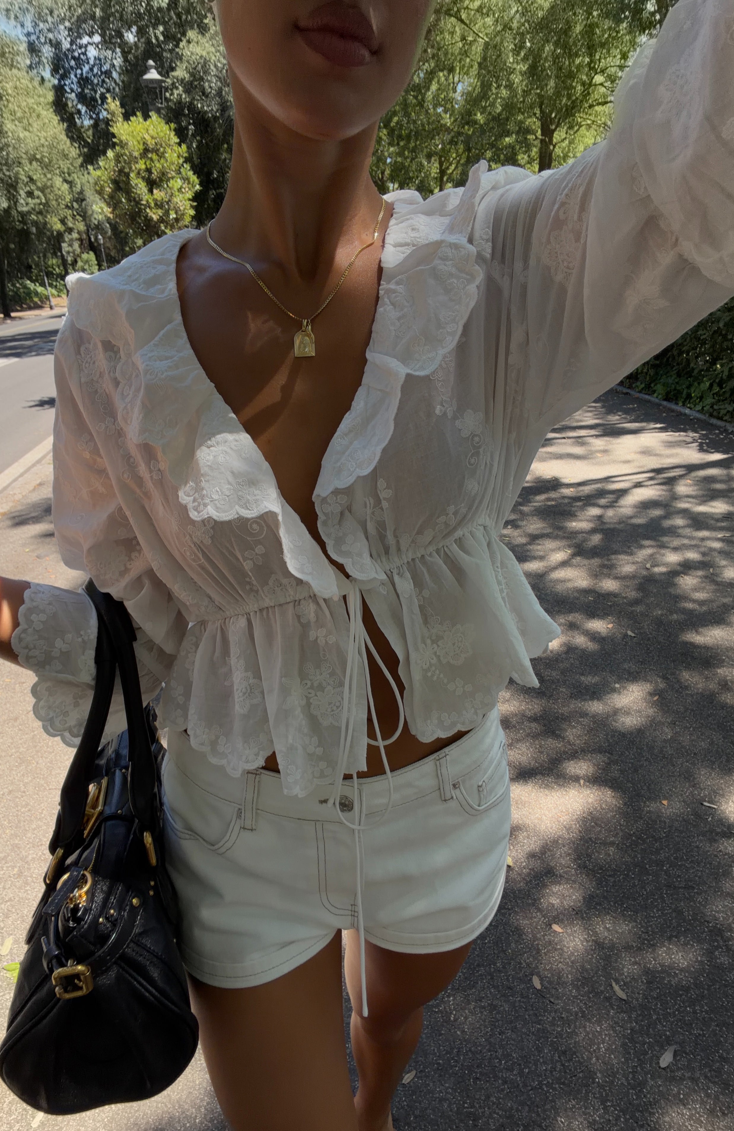 Twinkling Stars 3/4 Top Off White