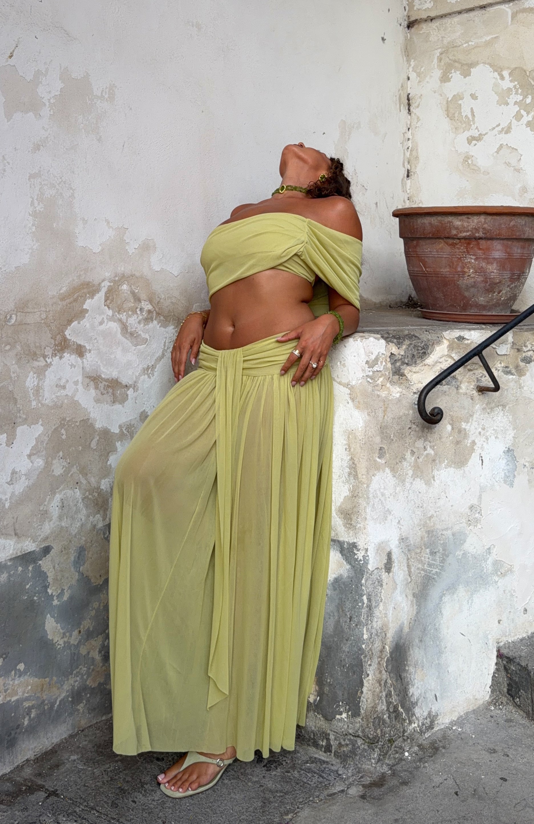 Amore Ease Maxi Skirt Pistachio Mist
