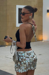 So Into You Shell Mini Skirt Natural