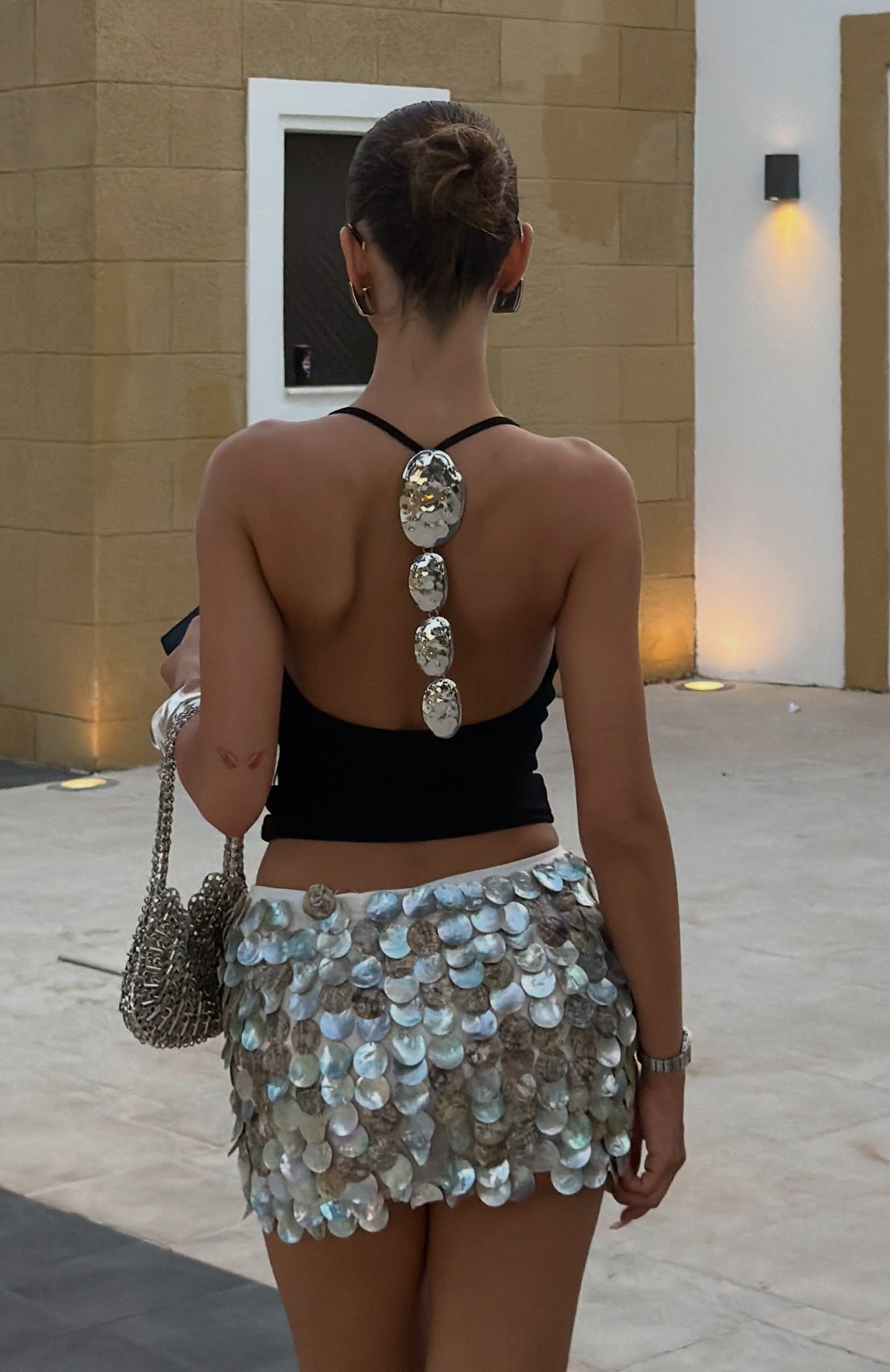 So Into You Shell Mini Skirt Natural