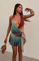 Strobe Lights Mini Dress Opal Halo