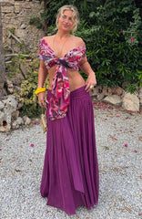 Castelmola Sunset Maxi Skirt Boysenberry