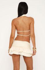 Time Passes Mini Skort Pearl