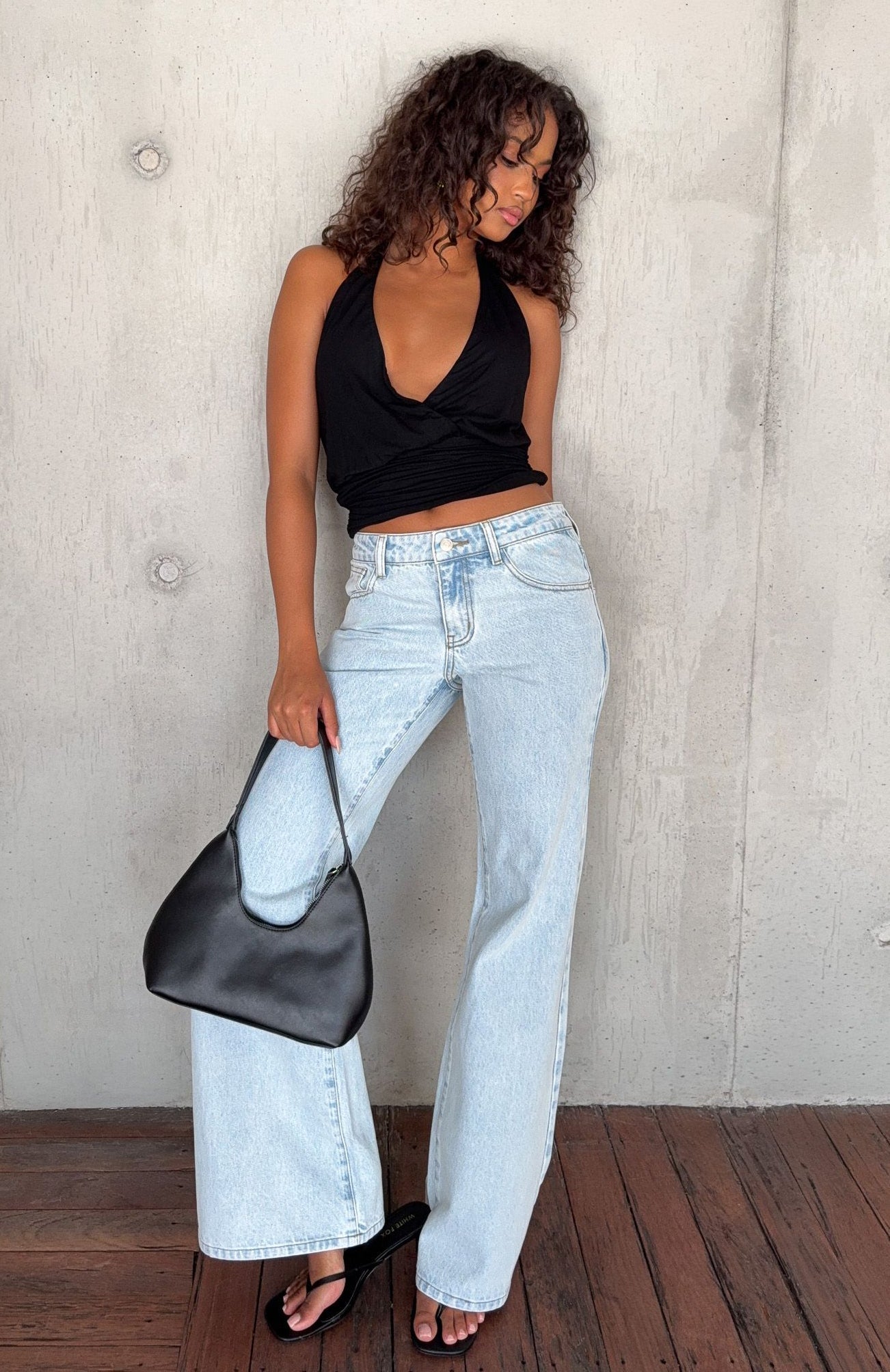 Cielo Low Rise Flare Leg Jeans Glacier Blue Wash