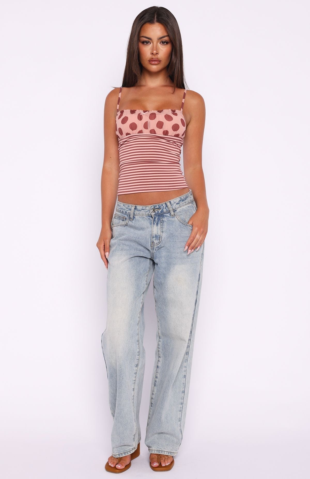 Sucker For You Top Pink Stripe