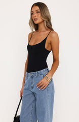 Canyon Moon Seamless Bodysuit Black