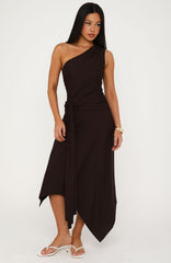 Drifting Away Maxi Dress Chocolate